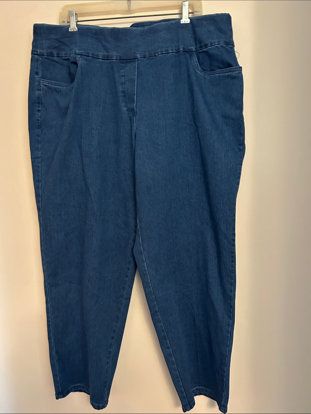 Alfred Dunner blue denim pullon stretch jeans wide waistband new w/tag  size 18W